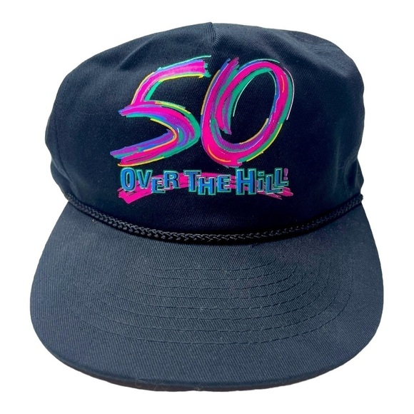 Vintage 50th Birthday Over The Hill Trucker SnapBack Hat - Picture 1 of 5